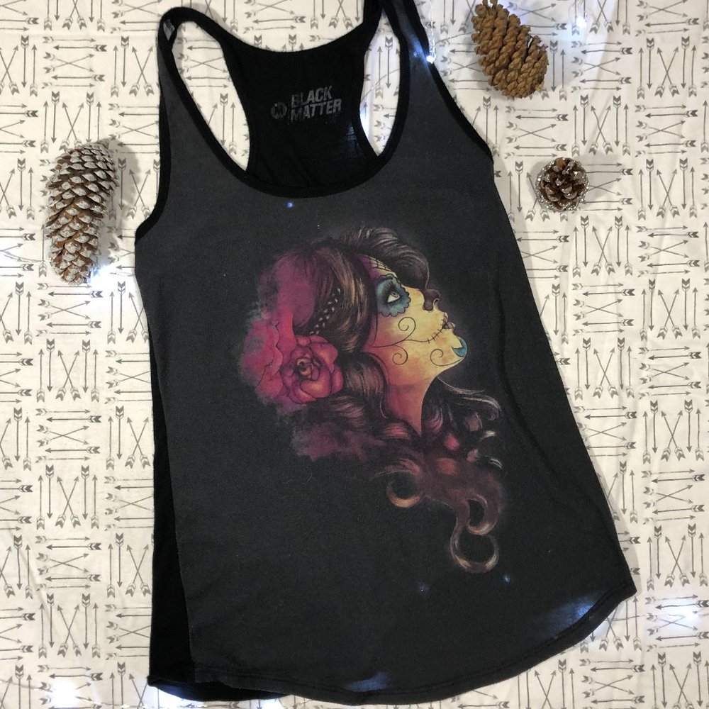 Día de los Muertos Black Tank Top